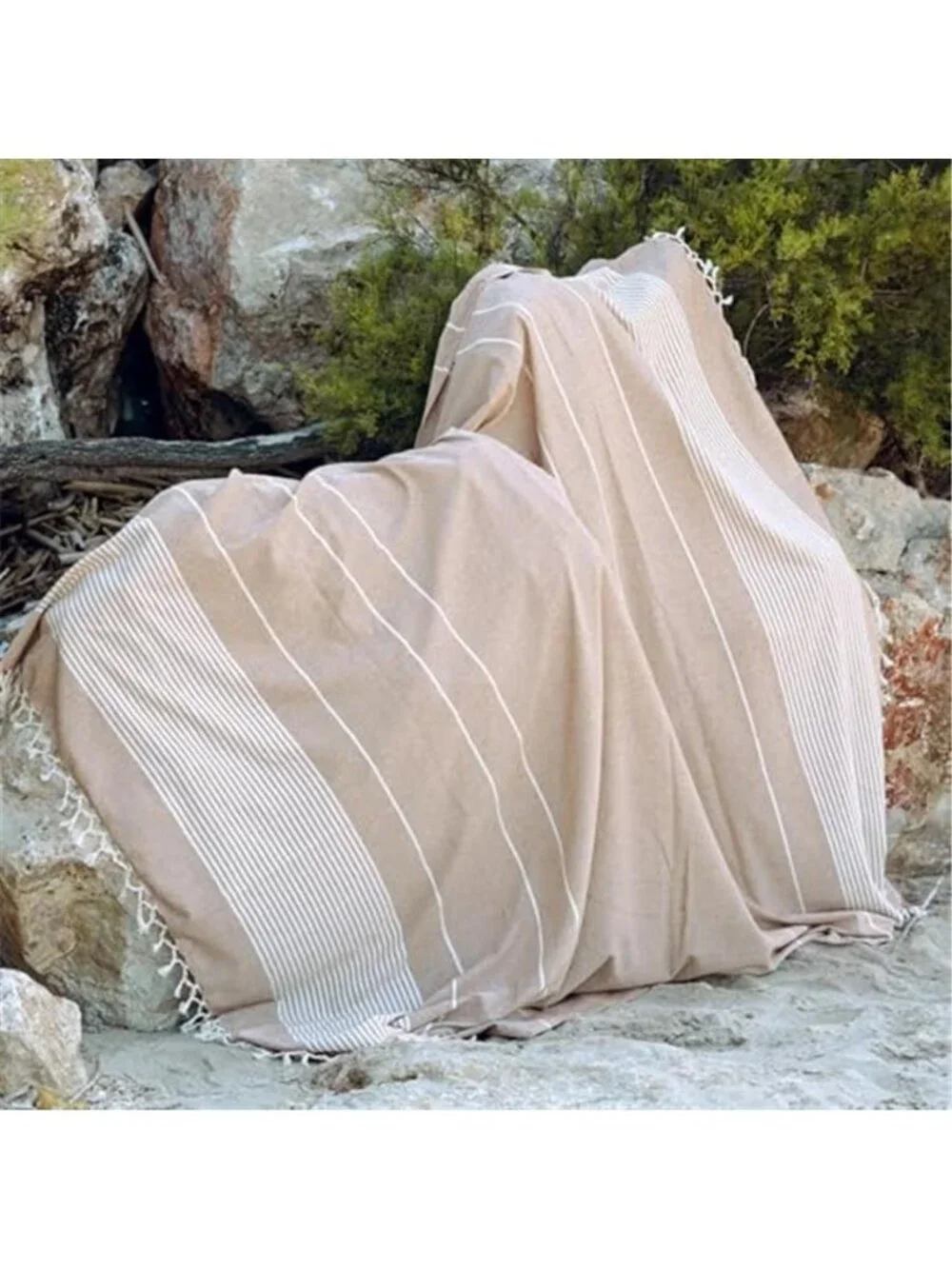 Oversized Beach Blanket Cotton Turkish Towel Sand Free X-Large Picnic Camping